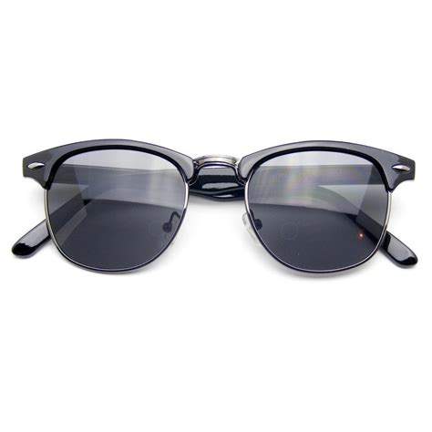 black round half frame sunglasses|vintage half frame sunglasses.